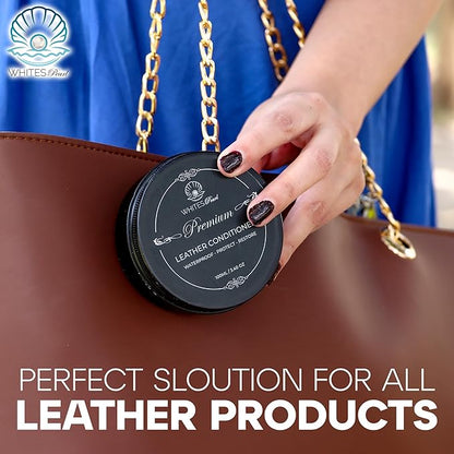 Premium Leather Conditioner for Leather Products – Leather Cleaner and Conditioner for Shoes,Bags,car Interior, Sofa,Purses,Boots,Belts, 3.40oz, Leather Balm