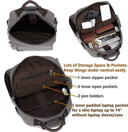 Leaper Retro Crossbody Bag Sling Bag Canvas Messenger Bag for Men Women Shoulder Bag Crossbody Handbags Satchel Travel Bag