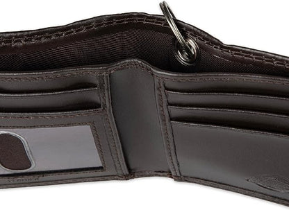 Dickies Men's RFID Everyday Leather Bifold Chain Wallet Black