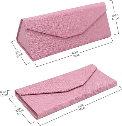 Real Sic Glasses Case for Men and Women - Magnetic Folding Hard Shell Sunglass Holder - Inspired by Solid Color
