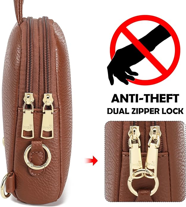 INICAT Small Sling Bag for Women Everyday & Travel Crossbody Bags Lightweight Cross Body Purses Vegan Leather
