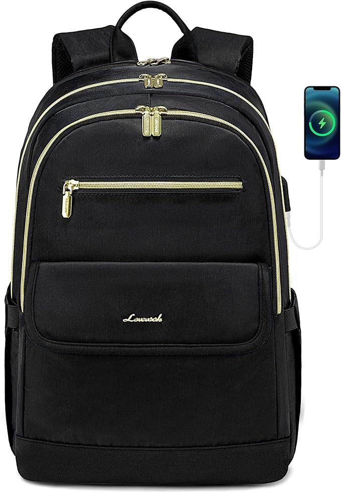 LOVEVOOK Laptop Backpack for Women,15.6 Inch Fashion Travel Backpack with USB,Large Capacity Backpack Purse,Water-resistant fits College Work Business Travel
