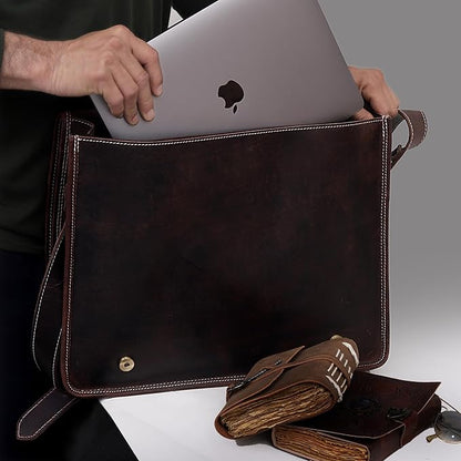 11 inch Small Crossbody Shoulder Genuine Leather iPad/Tablet Vintage Messenger Bag For 10.5 inch iPad Pro for Women & Men