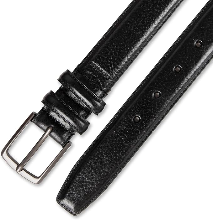 Haggar mens Leather Dress Belt for Suits and Pants - Classic, Formal, Business, Work