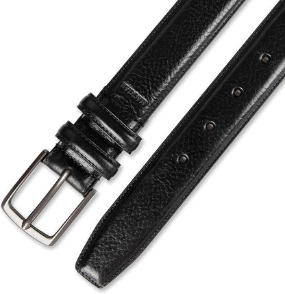 Haggar mens Leather Dress Belt for Suits and Pants - Classic, Formal, Business, Work
