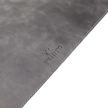 Venito Premium Leather Desk Pad Mat (31.5 X 14.6 inch) - Medium Desk Mat for Keyboard and Mouse Home Office Accessories (Faded Gray)*