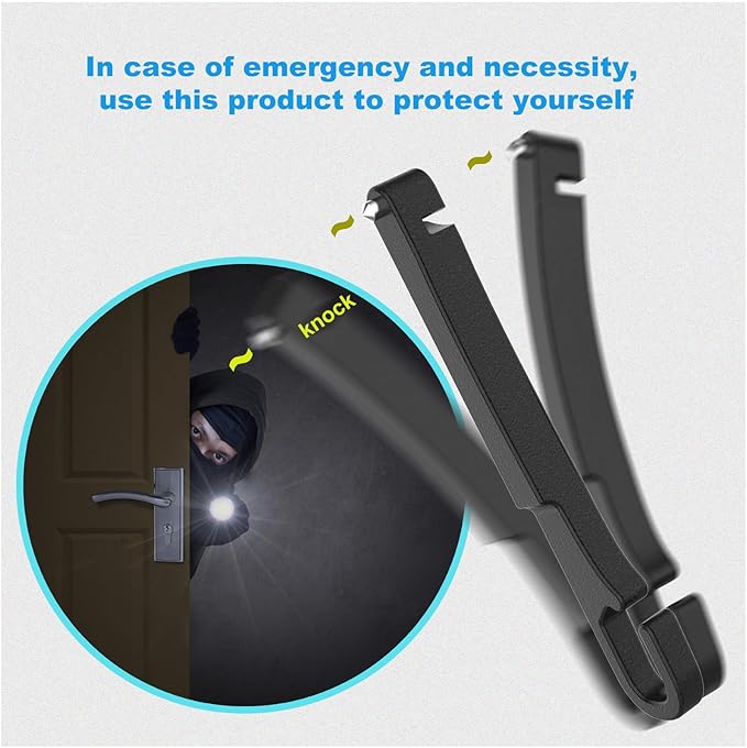 2 Pack Car Seat Gap Filler with Storage, Organizer, Hook & Emergency Glass Breaker, Universal for Cars Trucks SUVs, Stop Items from Falling
