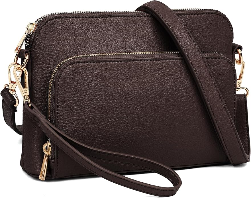 Marvolia Crossbody Bag for Women - PU Leather Shoulder Bag Trendy Small Crossbody Purse Bag for Travel Work Party
