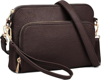 Marvolia Crossbody Bag for Women - PU Leather Shoulder Bag Trendy Small Crossbody Purse Bag for Travel Work Party