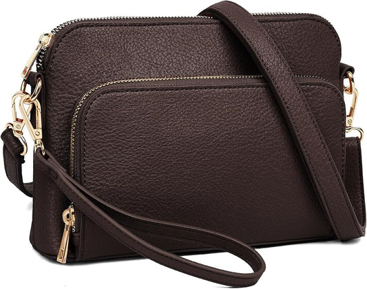 Marvolia Crossbody Bag for Women - PU Leather Shoulder Bag Trendy Small Crossbody Purse Bag for Travel Work Party