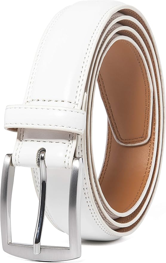 Fabio Valenti Genuine Leather Dress Belts For Men - Mens Belt For Suits, Jeans, Uniform With Single Prong Buckle