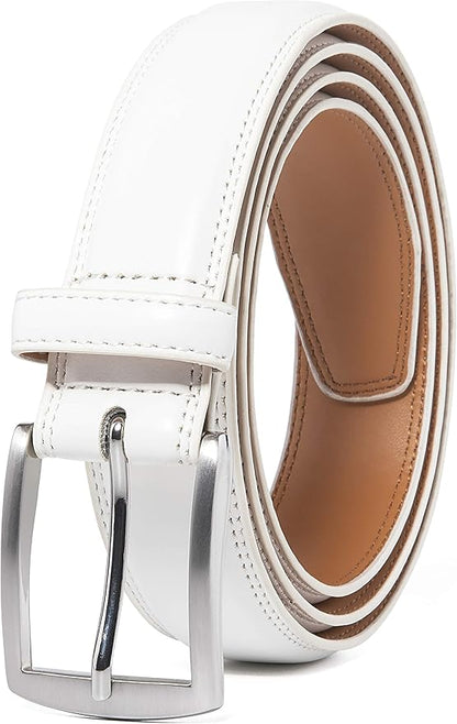 Fabio Valenti Genuine Leather Dress Belts For Men - Mens Belt For Suits, Jeans, Uniform With Single Prong Buckle