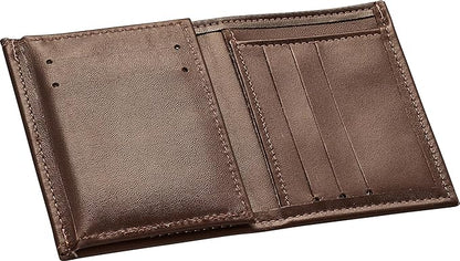 Perfect Fit Shield Wallets Shield with Eagle Police and Security Fits for Blackington B 296 Style Hidden Badge Wallet Leather (Cutout PF-209) Brown