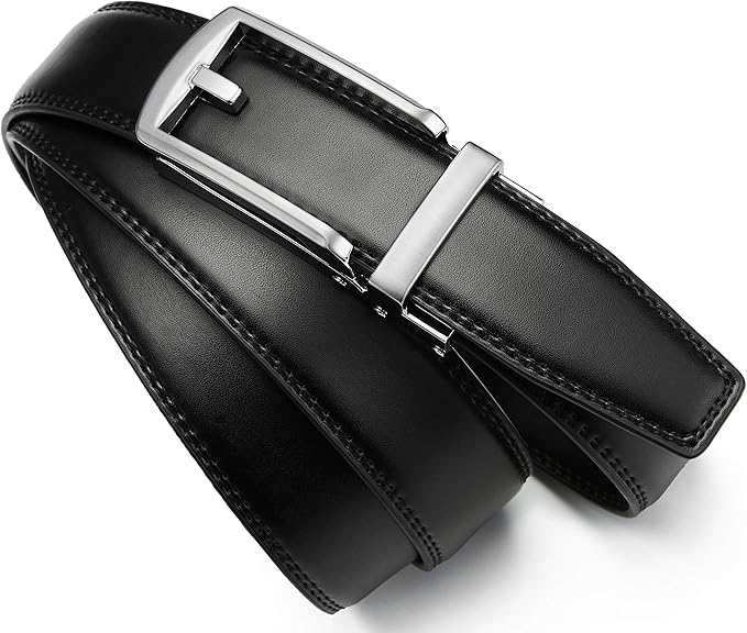 CHAOREN Mens Dress Belt - Ratchet Belt Leather 1 1/4" Comfort Click - Perfect Companion to Mens Dress Shoes