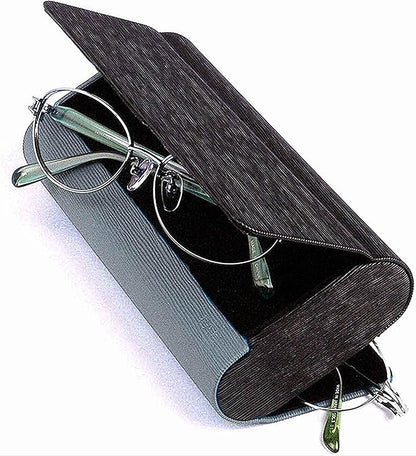 Glasses Case for 2 Storage Portable Compact Slim Two-Piece Soft Case Hard Case