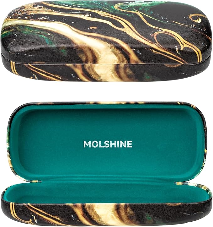 molshine Hard Shell Sunglasses Case, Classic Large Glasses Case for Women Men, Sunglass Eyeglasses