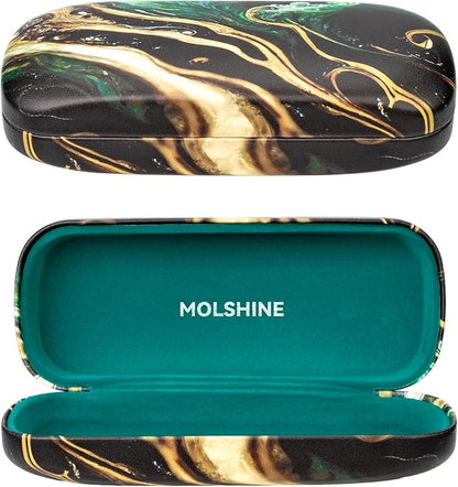 molshine Hard Shell Sunglasses Case, Classic Large Glasses Case for Women Men, Sunglass Eyeglasses
