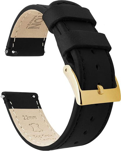 BARTON WATCH BANDS - Top Grain Leather Watch Bands Compatible with Apple Watch Models - 1, 2, 3, 4, 5, 6, 7, 8, 9, 10, SE, Ultra & Ultra 2