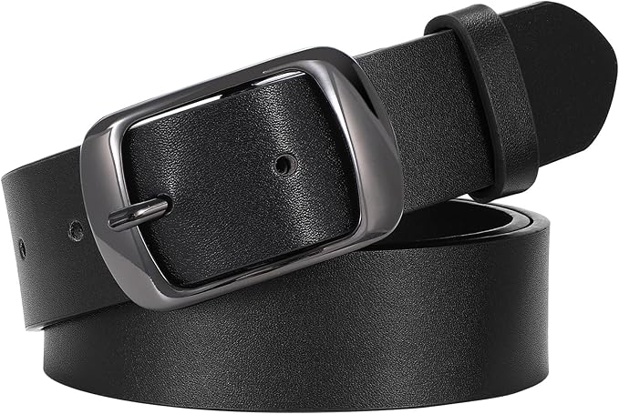 SUOSDEY Women Belts For Jeans Dresses Pants Ladies Leather Waist Belt with Elegant Buckle, Width 1.3"