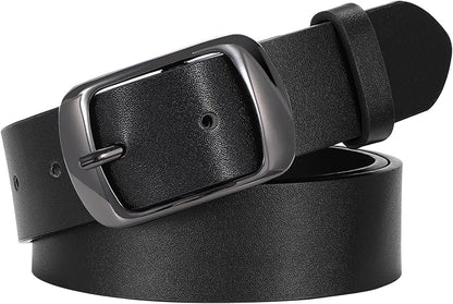 SUOSDEY Women Belts For Jeans Dresses Pants Ladies Leather Waist Belt with Elegant Buckle, Width 1.3"