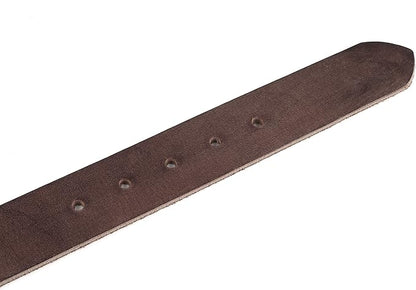F&L CLASSIC Belt for buckle men Snap on Strap Full Grain One Piece Leather no buckle,1 1/2" Wide, USA