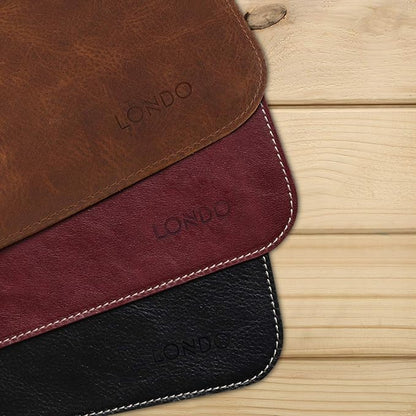 Londo Top Grain Leather Extended Mouse Pad – Large Desk Mat for Office & Gaming, Smooth Writing Surface, Non-Slip Base, Durable & Stylish Workspace Accessory