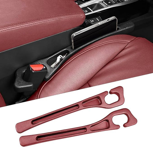 Car Seat Gap Filler, Car Seat Accessories, Car Organizers and Storage with Phone Holder, Car Organizer Fit Sedan SUV Truck Red Set of 2