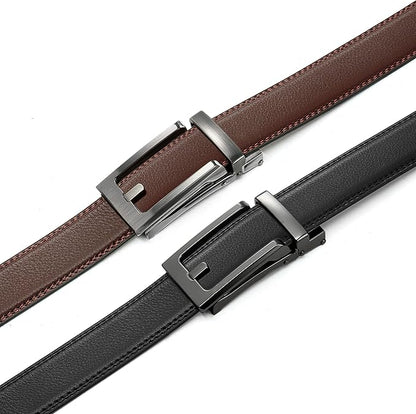 CHAOREN Click Belt for Men 2 Pack - Mens Dress Belt 1 1/4" in Packing Box - Design Belt Meet Almost Any Outfit and Occasion