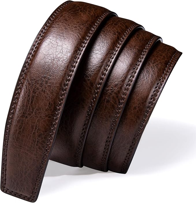 Dubulle Designer Mens Belts, Sliding Automatic Buckle Ratchet Dress Belt TOP Genuine Leather Strap Gifts