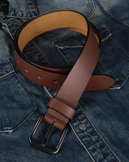 CHAOREN Mens Belts Leather - 35mm Genuine Leather Belt for Jeans - Men Gift for Casual Dress