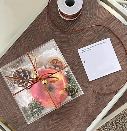 Large Acrylic Box with Lid 4 Pieces Clear Display Box Plastic Square Cube Wedding Candy Box Jewelry Collectibles Storage Containers Valentine's Day Decorative Boxes 4x4x4Inch