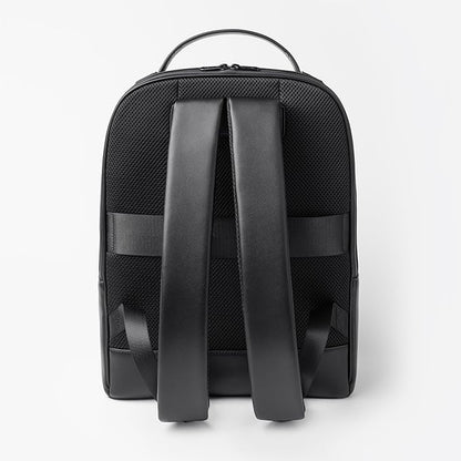 Comfyable x Edition Premium Vegan Leather Backpack for 13" 14" 15" 16" Laptops, Business Trip Backpack with Trolley Strap & YKK Zipper, Water-repellent Durable Bag for Men Women, Daypack for Work