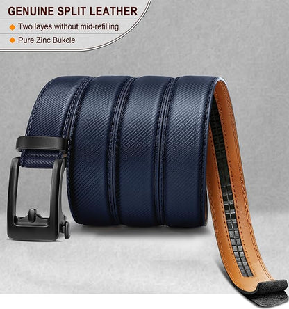 BULLIANT Men's Ratchet Belt Nontrimmable-Click Belt Adjustable for Men Gift Lightweight 1 3/8"
