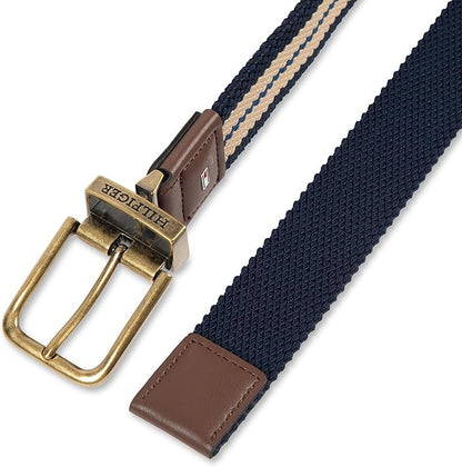 Tommy Hilfiger Men's Reversible Leather Belt, 2‑in‑1 Design for Dress Or Casual Wear