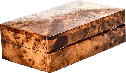 Hand Carved Wooden Multipurpose Keepsake Jewelry Decorative Art Box Storage Organizer (Large wood Box,Antique) (Medium)