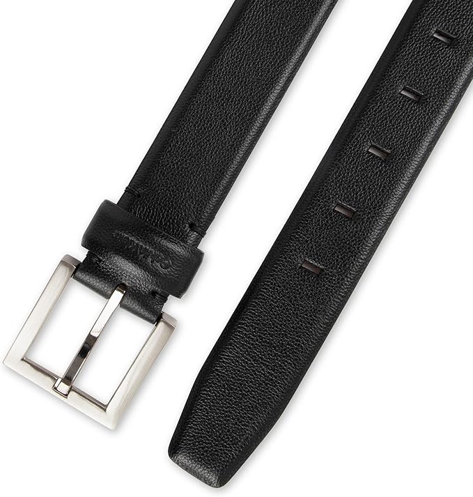 Calvin Klein Men's Leather Dress Belt - Sleek Modern Style for Business & Everyday Wear