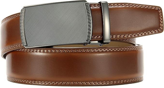 CHAOREN Mens Belt Leather Ratchet Belt 2 Pack - Customizable Fit, Effortless Style (35mm)