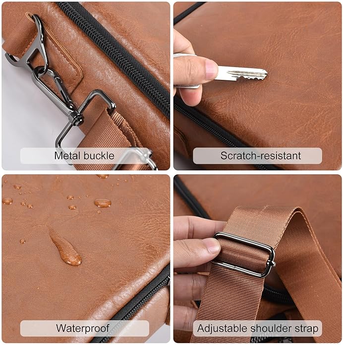 Crossbody Bags for Women and Men, Medium Leather Ladies Shoulder Cross body Bag Sling Travel Purses Handbags