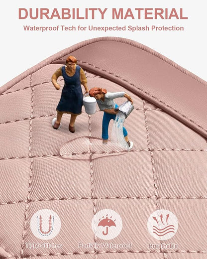 Capolo Sling Bag for Women Men Waterproof Crossbody Bags for Women Trendy Casual Fanny Pack with Convertible Shoulder Strap Chest Bag for Travel Hiking(Pink, Medium)