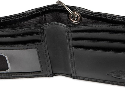 Dickies Men's RFID Everyday Leather Bifold Chain Wallet Black