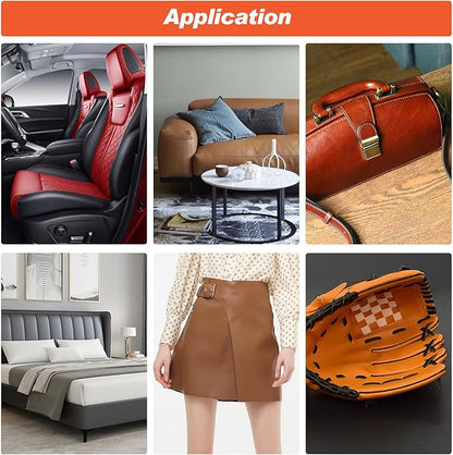 Leather Recoloring Balm Grey, Mink Oil Leather Conditioner & Leather Filler Cream, Leather Repair Kit for Furniture,Vinyl Repair Kit Restore Couches, Car Seats, Purse, Scratch, Peeling, Burn Holes