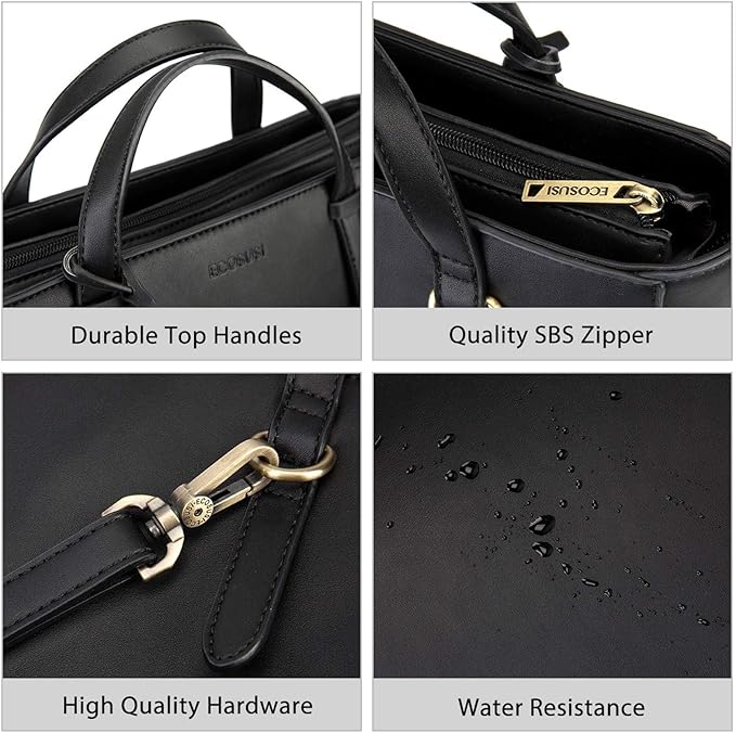 ECOSUSI Tote Bag Convertible Backpack for Women Vegan Leather Handbag Multifuction Shoulder Bag