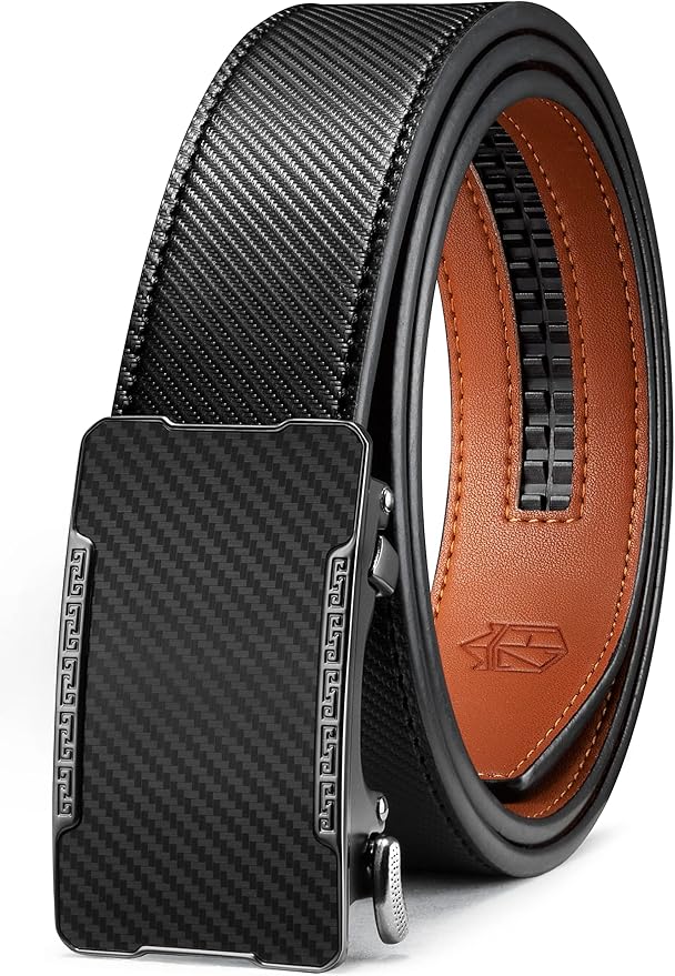 Zitahli Ratchet Belts for Men,Adjustable for Gift mens belt Leather For Dress and Casual Trim to Fit,Men's Accessories