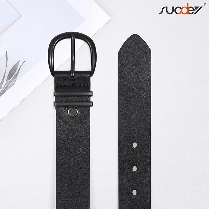 SUOSDEY Womens Casual Leather Belt for Jeans Dress Pants,Fashion Ladies Waist Belt