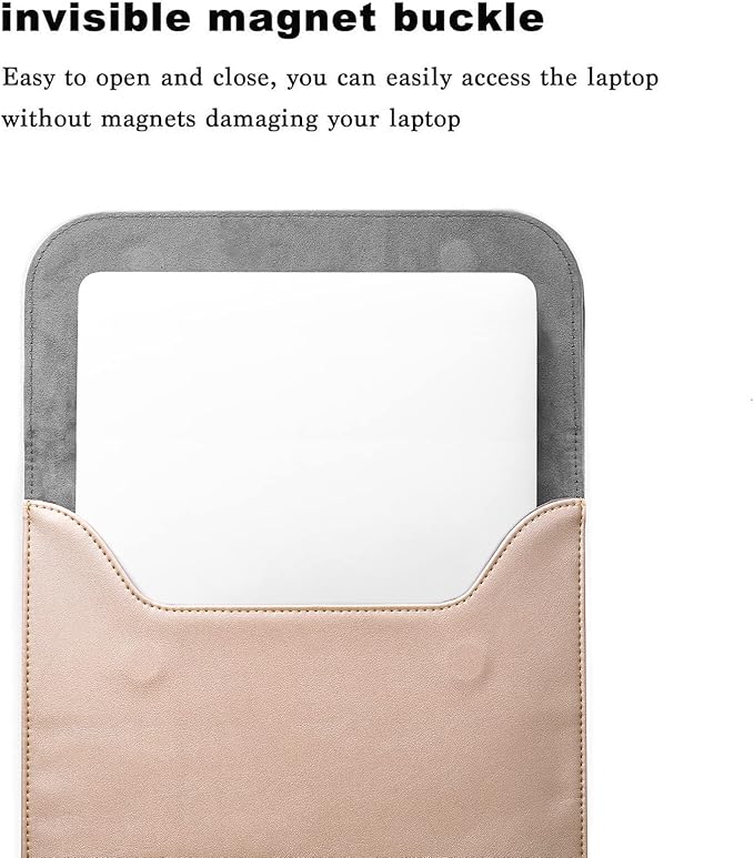 MOSISO Laptop Case 13.3 inch, 13-13.3 inch Laptop Sleeve Compatible with MacBook Neo 13 A18 Pro A3404 /Air 13/Pro 13/Pro 14 M5 M4 M3 M2 M1, Faux Suede Leather Case with Small Bag, Rose Gold