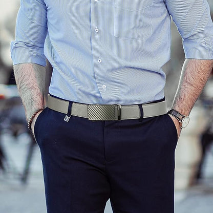 2 Pack Ratchet Belt 1 3/8", Mens leather Dress Belt in Gift Set Size 28"-62" Adjustable waist Trim to Fit