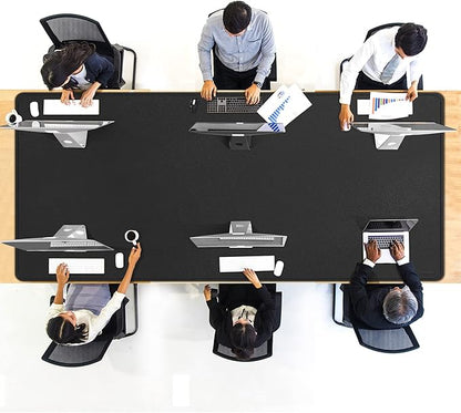 CENNBIE MAX200 78.7" x 39.4" Leather Desk Mat Protector, Extra Large Leather Desk Pad for Full Desk - XXXXXL Super Large Mouse Pad (Black)