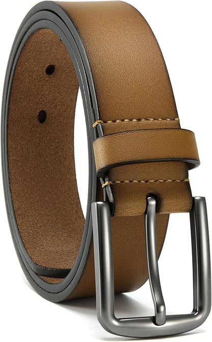 CHAOREN Mens Belts Leather - 35mm Genuine Leather Belt for Jeans - Men Gift for Casual Dress
