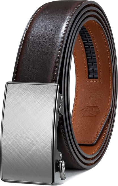 Zitahli Ratchet Belts for Men,Adjustable for Gift mens belt Leather For Dress and Casual Trim to Fit,Men's Accessories
