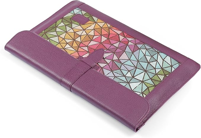 LONDO Leder Hülle Kompatibel mit MacBook Pro 14 & Air 13-13.3 Zoll (M5, M4, M3, M2, M1, Pro, Max) & iPad Pro 12.9, Premium Vollleder Laptop Tasche, Purple Modelle 2020 bis 2026